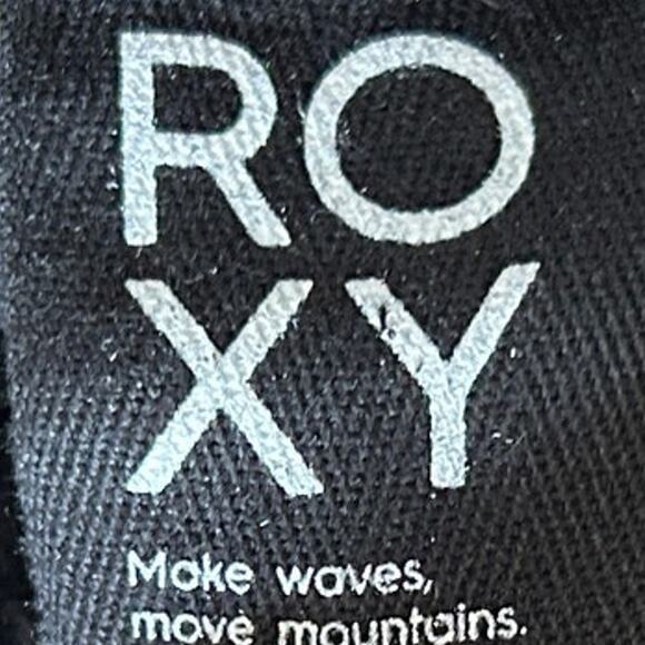 Roxy Early Doors Oversized Crewneck Sweater Womens S Black Gray Zebra Waves - Picture 5 of 9